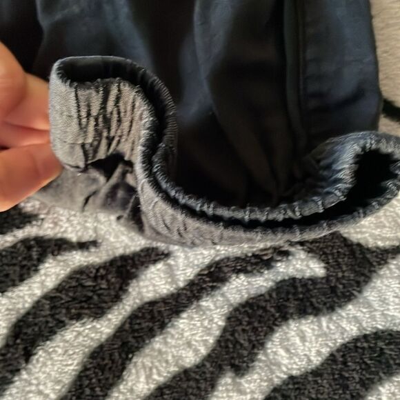 BCBGMaxAzaria loose light Cain black cargo jogger cuffed pants trousers - Picture 5 of 16